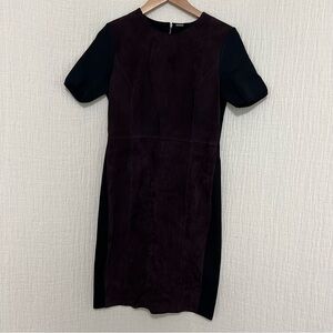 ELIE TAHARI EMILY 100% Lamb Suede Front Short Sleeve size 8